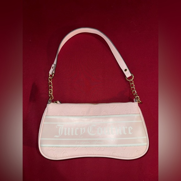 Juicy Couture Handbags - Juicy Couture Light Pink Shoulder Bag with Gold Chain